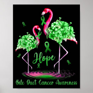 Flamingo Bile Duct Cancer Awareness Poster