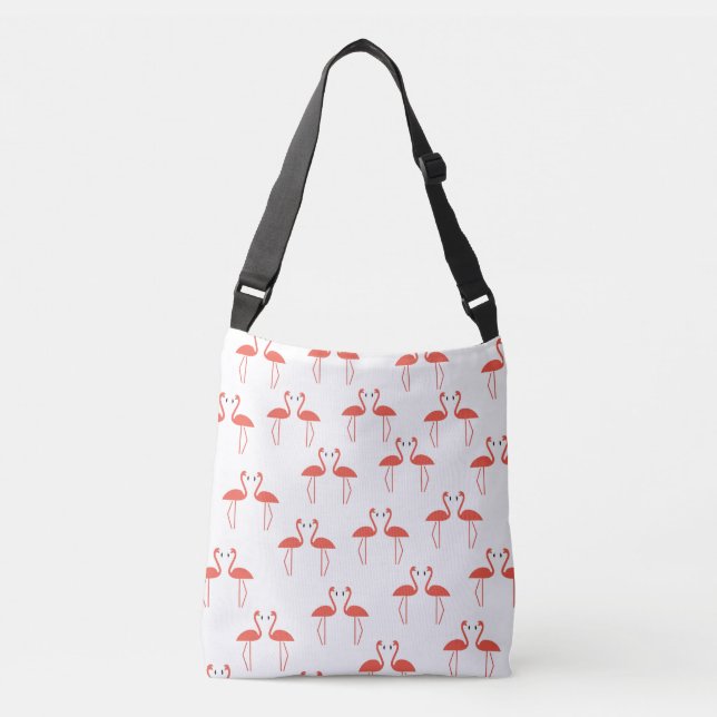 Flamingo Bird Crossbody Bag (Front)