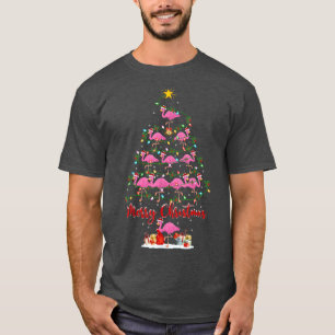Flamingo Bird Lover Matching Santa Flamingo Christ T-Shirt