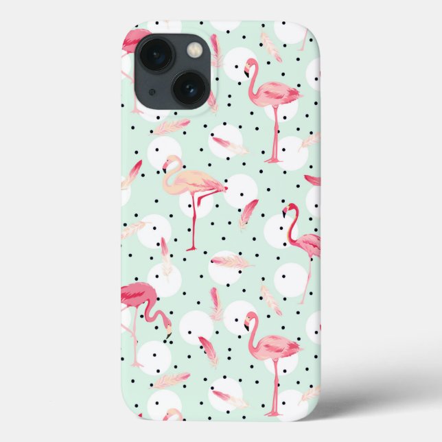 Flamingo Bird With Feathers Case-Mate iPhone Case (Back)
