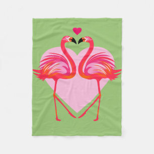Flamingo Birds Fleece Blanket