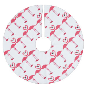 flamingo-birds-love- brushed polyester tree skirt