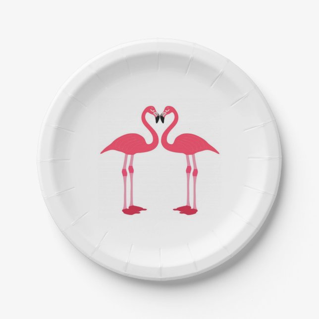 flamingo-birds paper plate (Front)