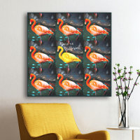 Flamingo Birds Pattern Dare To Be Different Quote