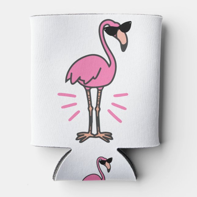 Flamingo birthday, flamingo, flamingo sunglasses can cooler (Front)