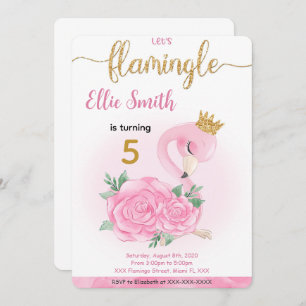 Flamingo Birthday Invitation