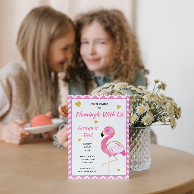 Flamingo Birthday Invitation (Creator Uploaded)