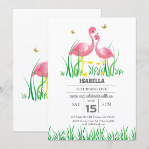Flamingo Birthday Invite