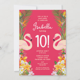 Flamingo Birthday Party Invitation