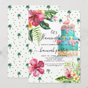 Flamingo Birthday Party Invitation