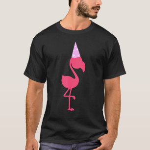 Flamingo Birthday Pink Party Hat Animal T-Shirt