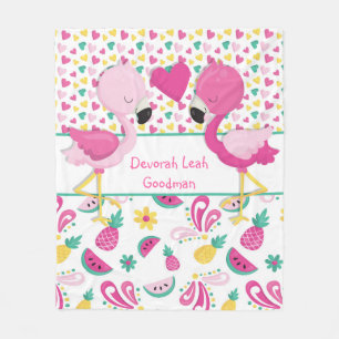 Flamingo blanket - Personalised