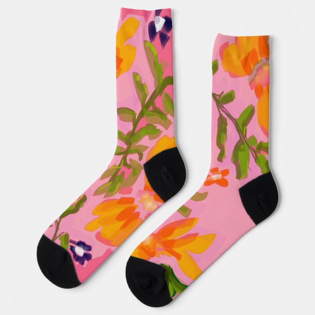 Flamingo Bloom Socks (Left)