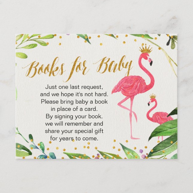 Flamingo - Books for Baby Insert Card (Front)