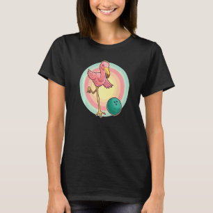 Flamingo Bowling Cool Pink Shorebirds Player Artwo T-Shirt