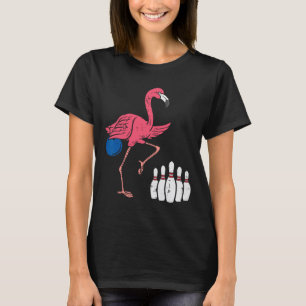 Flamingo Bowling Funny Sport Bowler Team Men Women T-Shirt