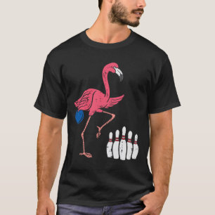 Flamingo Bowling Funny Sport Bowler Team Men Women T-Shirt