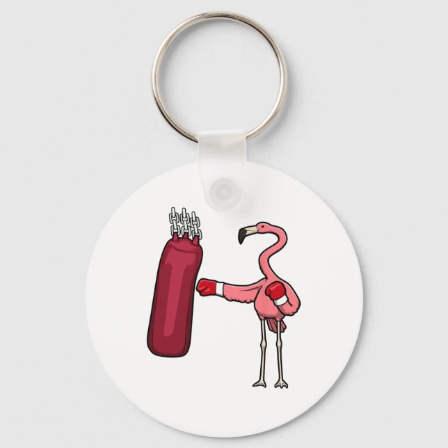 Flamingo Boxing Self Defence Hob  Key Ring (Front)