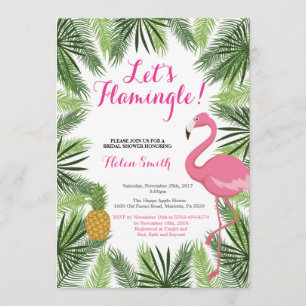 Flamingo Bridal Shower Invitation Let’s Flamingle