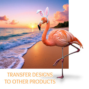 Flamingo Bunny Ears life  Easter Card