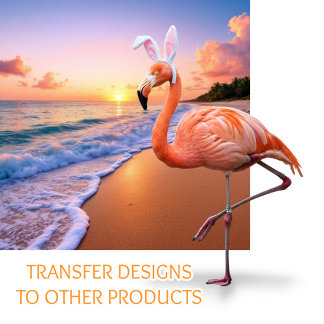 Flamingo Bunny Ears life Easter Card