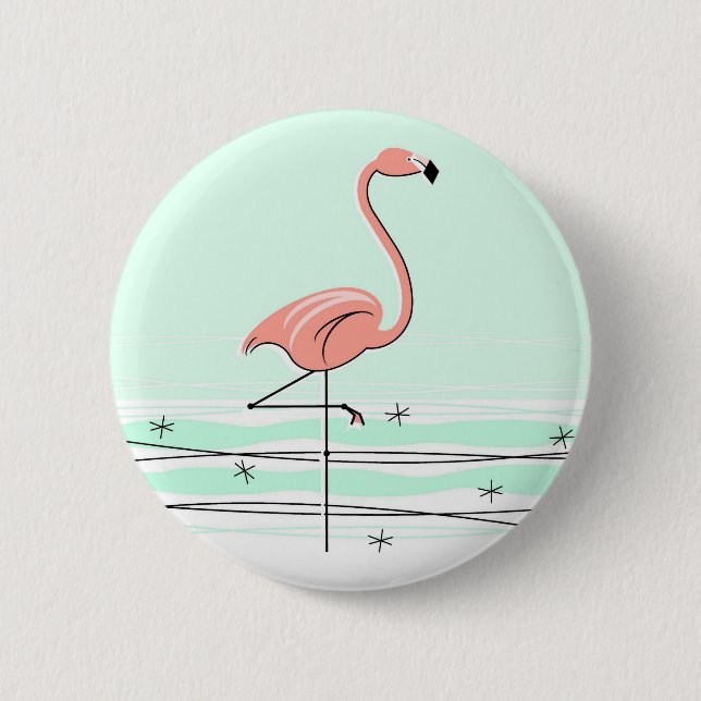 Flamingo button green (Front)