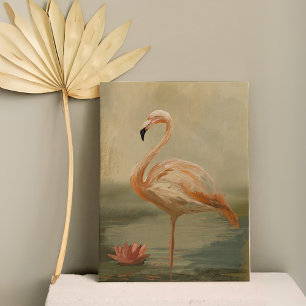 Flamingo by the Water – Elegant Bird Canvas Print