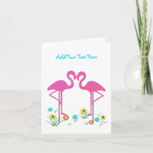 Flamingo Card Template