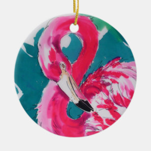 Flamingo Ceramic Ornament