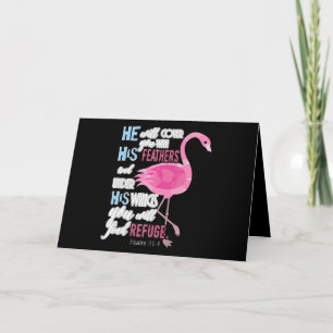Flamingo Christian Gift, Psalm 91 Bible Verse Card