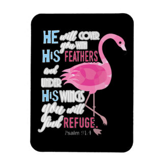 Flamingo Christian Gift, Psalm 91 Bible Verse Magnet
