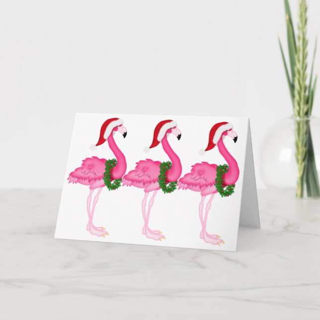 Flamingo Christmas Card - SRF (Front)