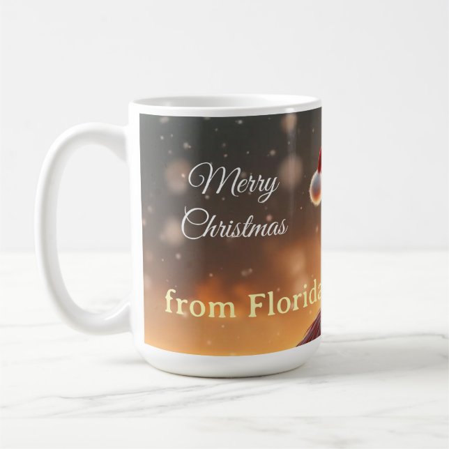 Flamingo Christmas Coffee Mug (Left)