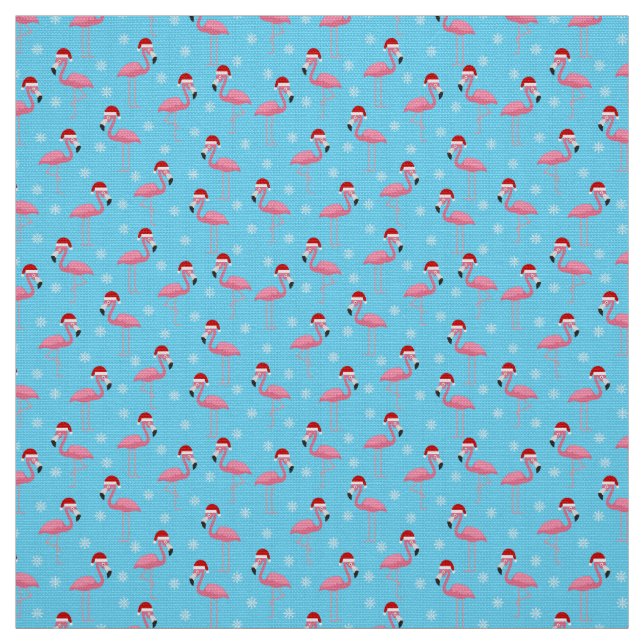 Flamingo Christmas Fabric (Swatch)