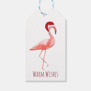 Flamingo Christmas gift tag   funny personalised