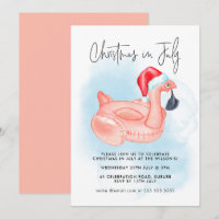 Flamingo Christmas In July Summer Pool Party