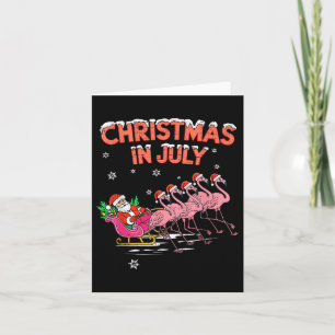 Flamingo Christmas In July Xmas Summer Christmas W Card