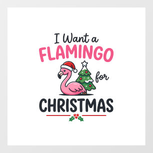 Flamingo Christmas Quote Vector