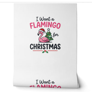 Flamingo Christmas Quote Vector Wallpaper