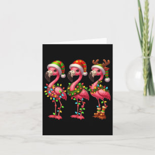 Flamingo Christmas Sarcastic Xmas Lights Flamingo Card