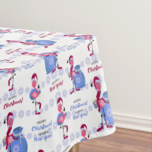 Flamingo Christmas Tablecloth