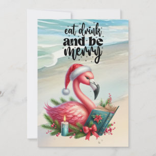 FLAMINGO Christmas Themed Holiday Card