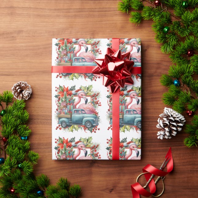Flamingo Christmas themed  Wrapping Paper (Holiday Gift)