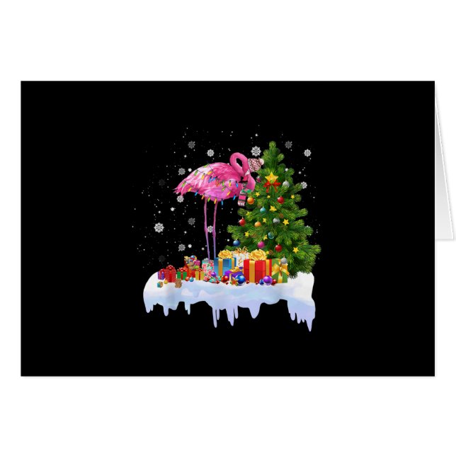 Flamingo Christmas Tree Lights (Front Horizontal)