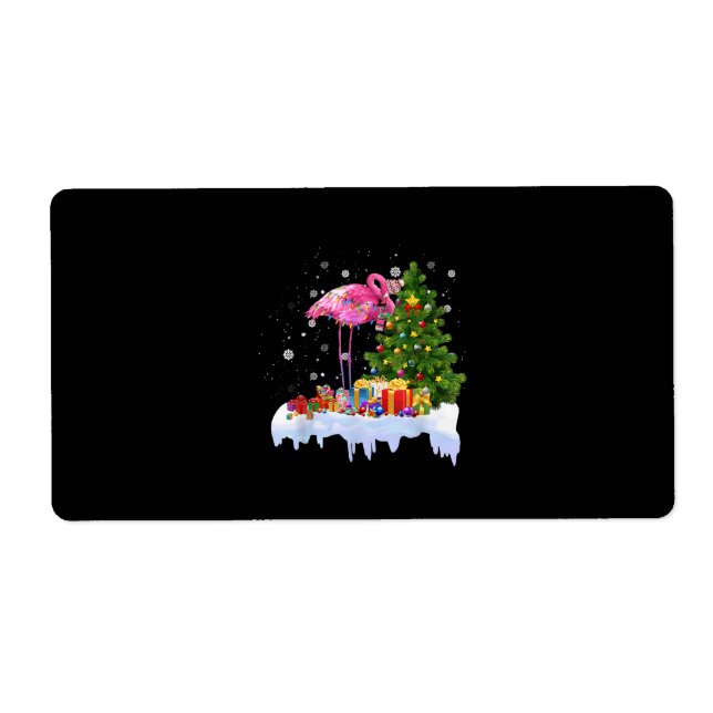 Flamingo Christmas Tree Lights (Front)