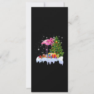 Flamingo Christmas Tree Lights Invitation