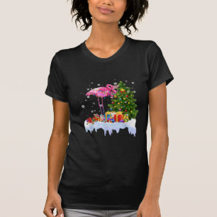 Flamingo Christmas Tree Lights T-Shirt