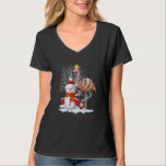 Flamingo Christmas Tree Snowman Santa Hat Flamingo T-Shirt<br><div class="desc">Flamingo Christmas Tree Snowman Santa Hat Flamingo Christmas.</div>