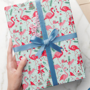 Flamingo christmas wrapping paper