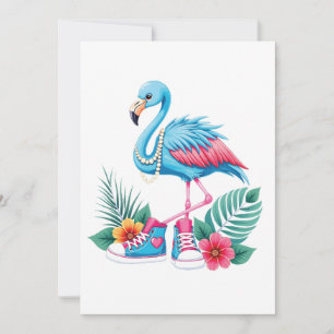 Flamingo Chucks and Pearls Comma La Harris 2024 Invitation